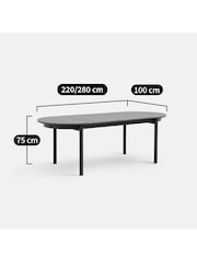 La Redoute Intérieurs Grey Brown Palina Aluminium Extendable Garden Table - Image 4 of 6