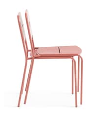 La Redoute Intérieurs Set of 2 Terracotta Dune Steel Metal Garden Chairs - Image 3 of 5