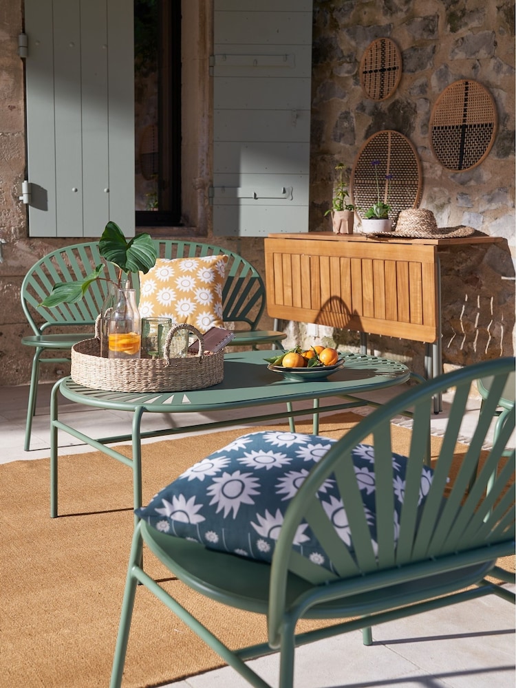 La Redoute Intérieurs Khaki Solale Metal Garden Coffee Table - Image 1 of 3