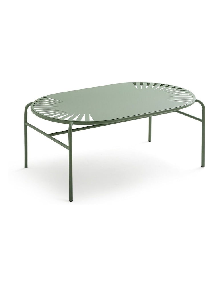 La Redoute Intérieurs Khaki Solale Metal Garden Coffee Table - Image 2 of 3