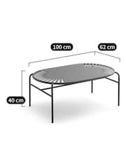 La Redoute Intérieurs Khaki Solale Metal Garden Coffee Table - Image 3 of 3