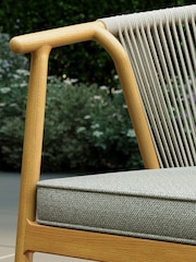 Charles Bentley Grey Almada Rope Weave Bistro Set - Image 3 of 6