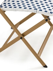 La Redoute Intérieurs White/Blue Lyme Folding Garden Dining Set - Image 6 of 6