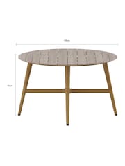 Charles Bentley Grey Almada Rope Weave 4 Seater Dining Set - Image 4 of 6