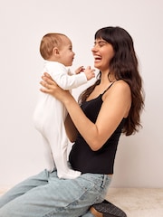 črna - Majica brez rokavov za dojenje in nosečnost Anti Leak - Slika 5 iz 11