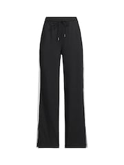 Lands' End Black Wide Leg Sporty 100% Cotton Trousers - Image 4 of 5