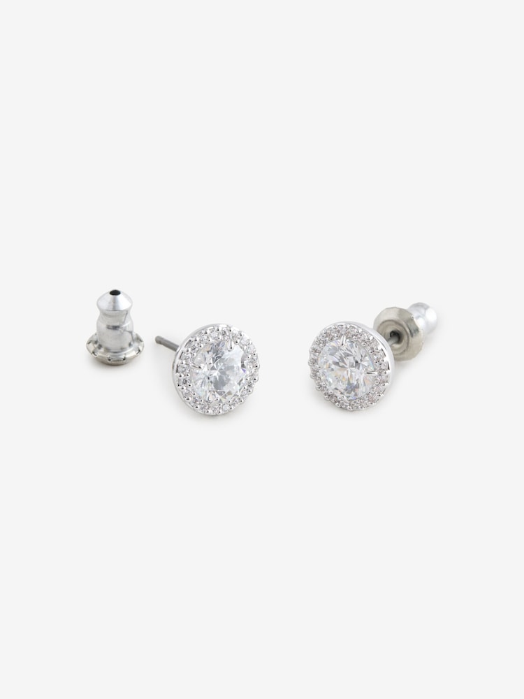 Swarovski Una Angelic Stud Earrings with Round Cut Pavé Rhodium Plated - Bild 1 von 7