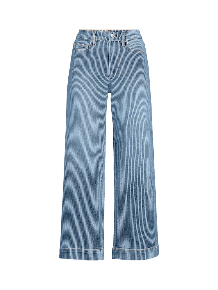 Lands' End Blue High Rise Stripe Jeans - Image 4 of 4