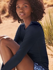 Lands' End Blue Long Sleeve Rash Guard Rash Vest - Image 1 of 4