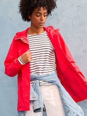 Lands' End Pink Waterproof Packable Raincoat - Image 1 of 6
