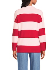 Lands' End Red 100% Cotton Rugby Shirt Jumper - Image 2 of 4