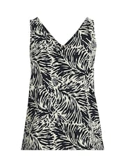 Lands' End Black V-Neck Creaseless Blouse - Image 5 of 5