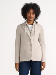 Lands' End Cream Knit Blazer - Image 1 of 8