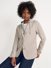 Lands' End Cream Knit Blazer - Image 3 of 8