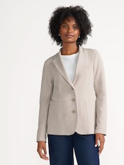 Lands' End Cream Knit Blazer - Image 5 of 8
