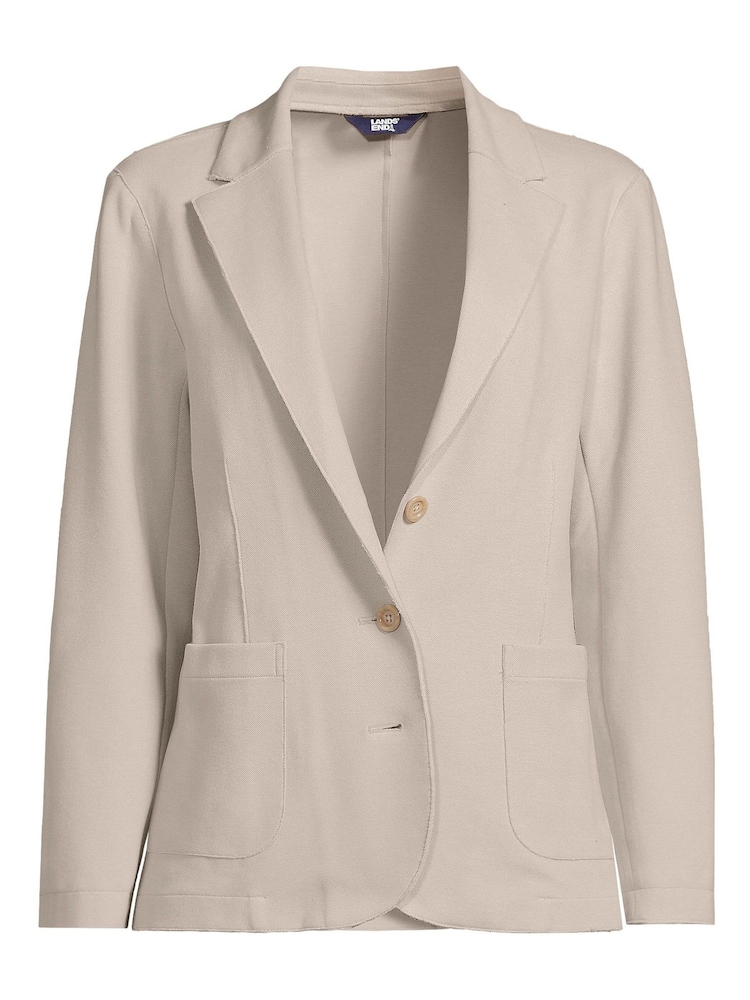 Lands' End Cream Knit Blazer - Image 6 of 6