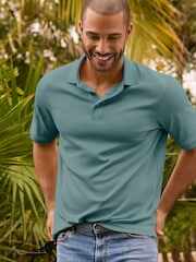 Lands' End Green Supima 100% Cotton Polo Shirt - Image 1 of 6