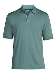 Lands' End Green Supima 100% Cotton Polo Shirt - Image 6 of 6