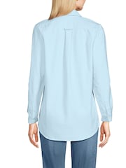 Lands' End Blue Long Sleeve 100% Cotton Tunic Shirt - Image 2 of 3
