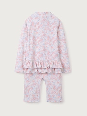The White Company Pink Petunia Floral Print Ruffle Surfsuit - Image 2 of 2