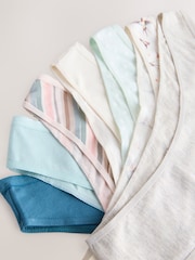 Blå/Vit - Cotton Rich Trosbyxor 7 förpackning - Bild 13 av 14