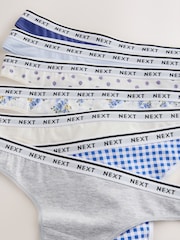 Blau/Weiß - Baumwollslips mit Logo, 7 er-Pack - Bild 14 von 14