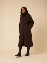 Nobodys Child Brown Chocolate Borg Coat - Image 2 of 6