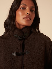 Nobodys Child Brown Chocolate Borg Coat - Image 6 of 6