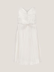 Monsoon White Delores Applique Floral Pleat Dress - Image 2 of 3