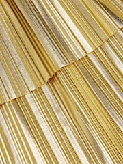 Monsoon Gold Pleat Tiered Skirt - Image 3 of 3