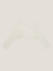 Monsoon Natural Baby Oversized 100% Cotton Collar Cardigan - Image 2 of 3