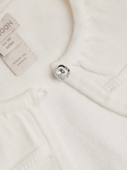 Monsoon Natural Baby Oversized 100% Cotton Collar Cardigan - Image 3 of 3