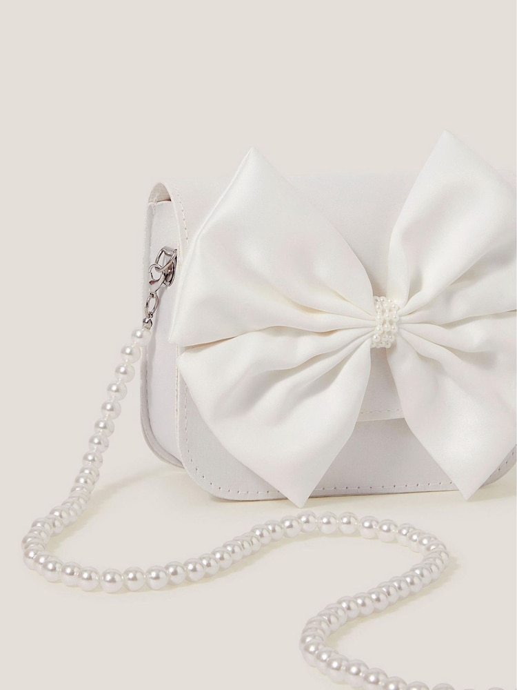 Monsoon Natural Large Bow Bridesmaid Mini Bag - Image 3 of 3 Monsoon Natural Large Bow Bridesmaid Mini Bag - Image 3 of 3