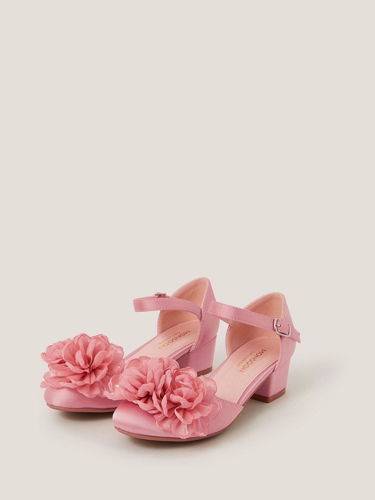 Monsoon Corsage Satin Two Part Heels - Imagen 1 de 3