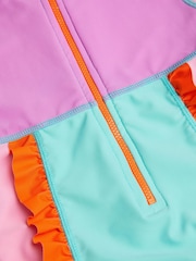 Monsoon Pink Colourblock UPF50+ Long Sleeve Swimsuit - Image 3 of 3