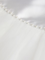 Monsoon White Pearl Embellished Bow Dress - Image 4 of 4