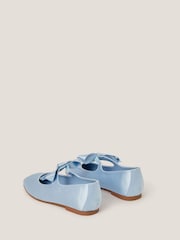 Monsoon Blue Satin Bow Ballet Flats - Image 3 of 3