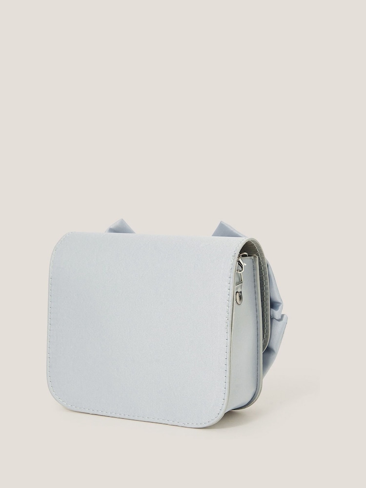 Monsoon Blue Large Bow Bridesmaid Mini Bag - Image 2 of 3 Monsoon Blue Large Bow Bridesmaid Mini Bag - Image 2 of 3