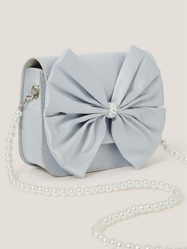 Monsoon Blue Large Bow Bridesmaid Mini Bag - Image 3 of 3 Monsoon Blue Large Bow Bridesmaid Mini Bag - Image 3 of 3