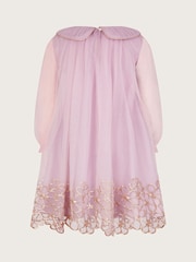 Monsoon Pink Vanessa Tulle Collar Swing Dress - Image 2 of 3