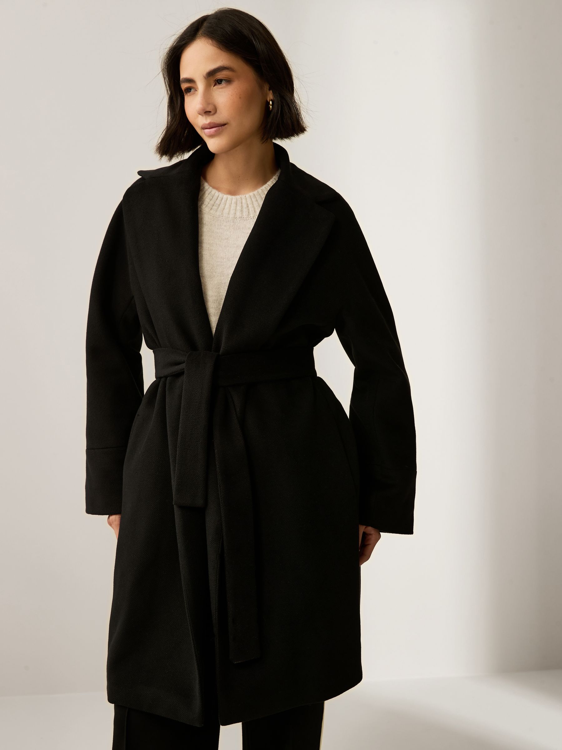 Buy Emme by Marella Carezza Hooded Black Coat from the Next UK
