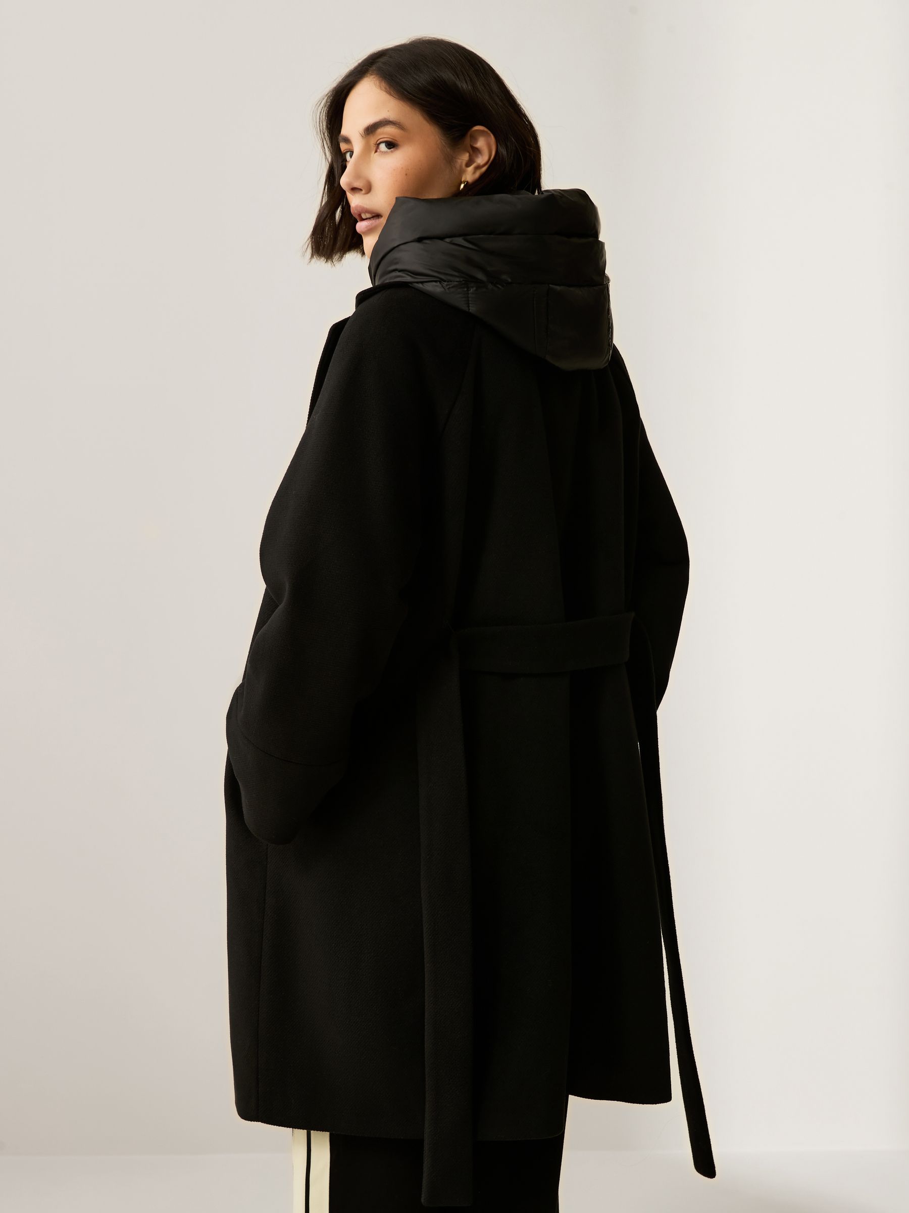 Buy Emme by Marella Carezza Hooded Black Coat from Next USA