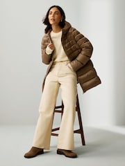 Emme Marella Ginseng Hooded Quilted Brown Jacket - Image 6 of 6