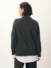 Emme Marella Grey Sfoglia Knitted Jumper - Image 2 of 6