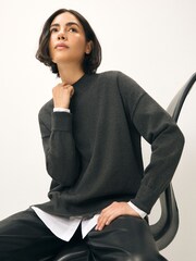 Emme Marella Grey Sfoglia Knitted Jumper - Image 3 of 6