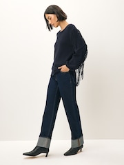 Emme Marella Blue Falco Long Sleeve Top - Image 3 of 4