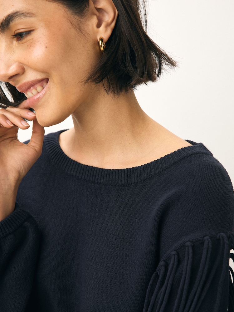 Emme Marella Blue Falco Long Sleeve Top - Image 4 of 4