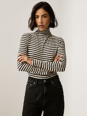 Emme by Marella Grey Maia Stripe T-Shirt - Image 1 of 4
