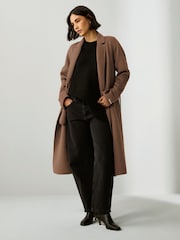 Emme Marella Xeno Belted Wrap Brown Coat - Image 3 of 6