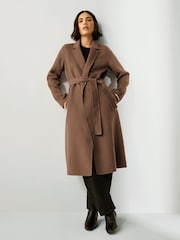 Emme Marella Xeno Belted Wrap Brown Coat - Image 4 of 6
